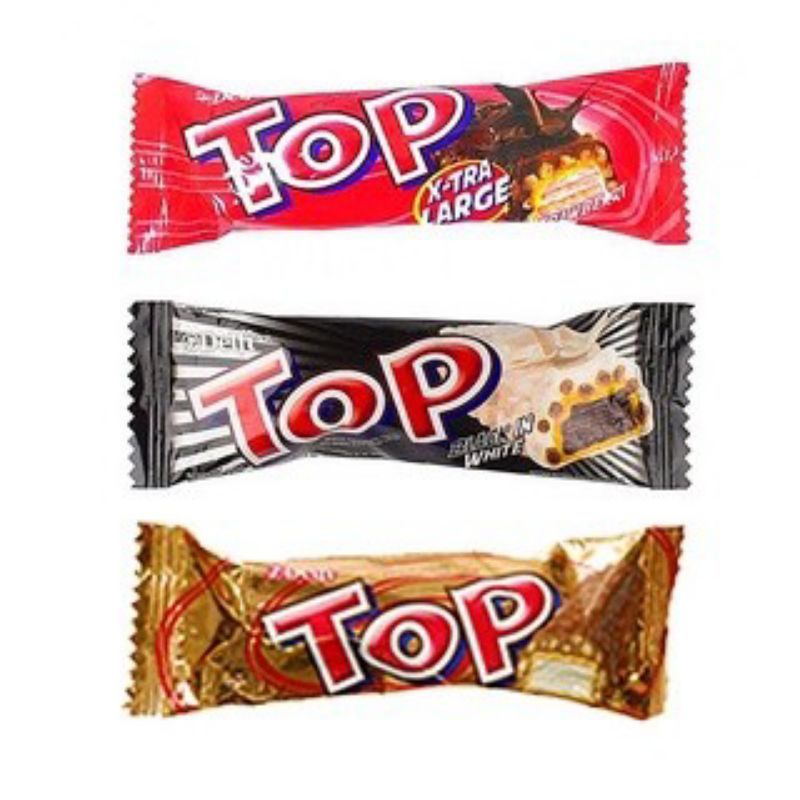 

12pcs Snack TOP jadul strawberry chocolate black white 9gr
