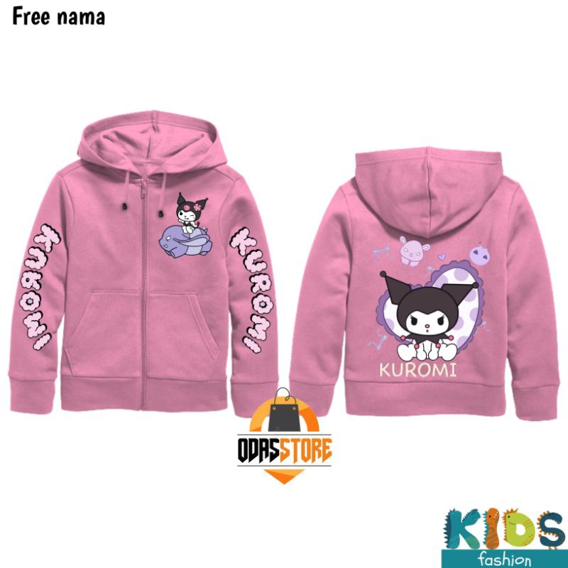 jaket anak perempuan Kuromi cartoon / new jaket anak  free nama pakai jaket zipper anak anak