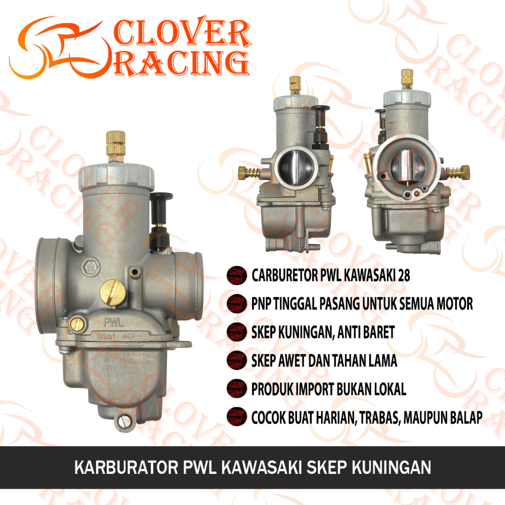 [ BISA COD ] KARBURATOR PWL 28 UNIT PNP NINJA R SS RR SKEP KUNINGAN TEMBAGA ANTI BARET UNIVERSAL ORI