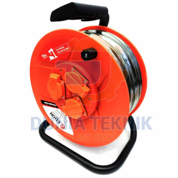 Roll Kabel Gulung EDON 50 meter KabelRoll Listrik 50m 3 Colokan Lubang Berkualitas