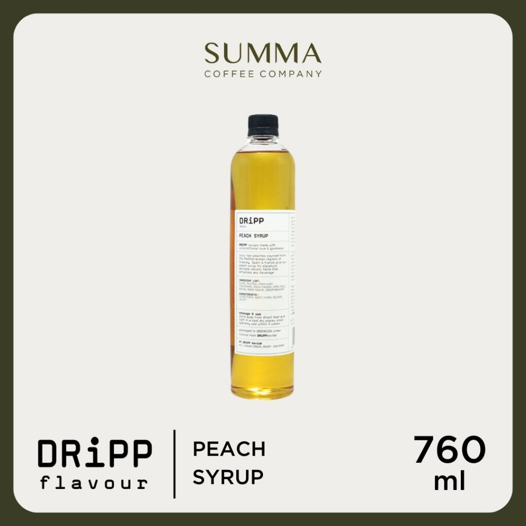 

DRiPP Peach Syrup - Sirup Rasa Persik 760 ml