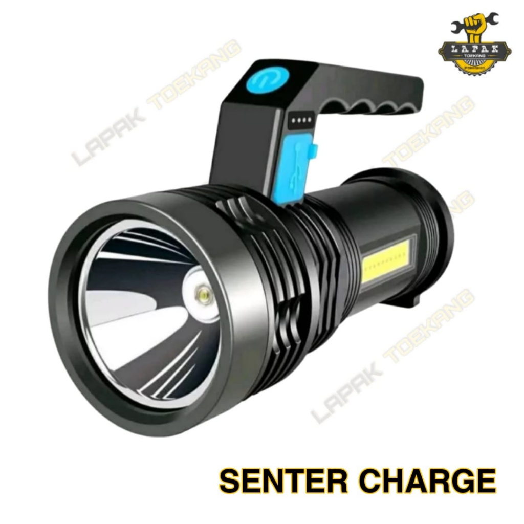 Senter LED + COB Jarak Jauh Super Terang / Senter Tangan Senter Genggam LED