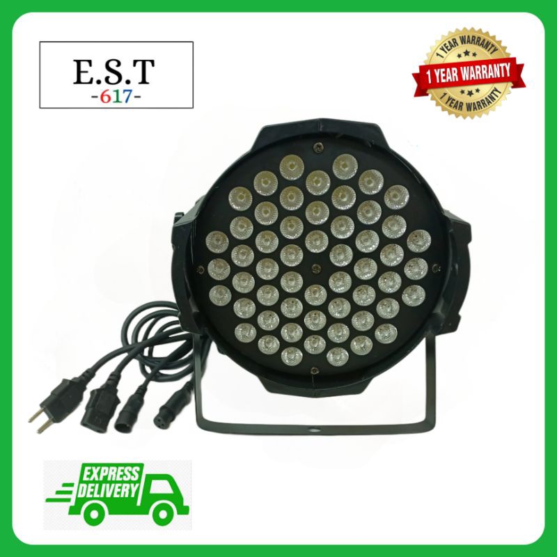 Lampu panggung parled par LED 54 x 3 watt full color4in1 redsun 4 kabel 3 watt murni