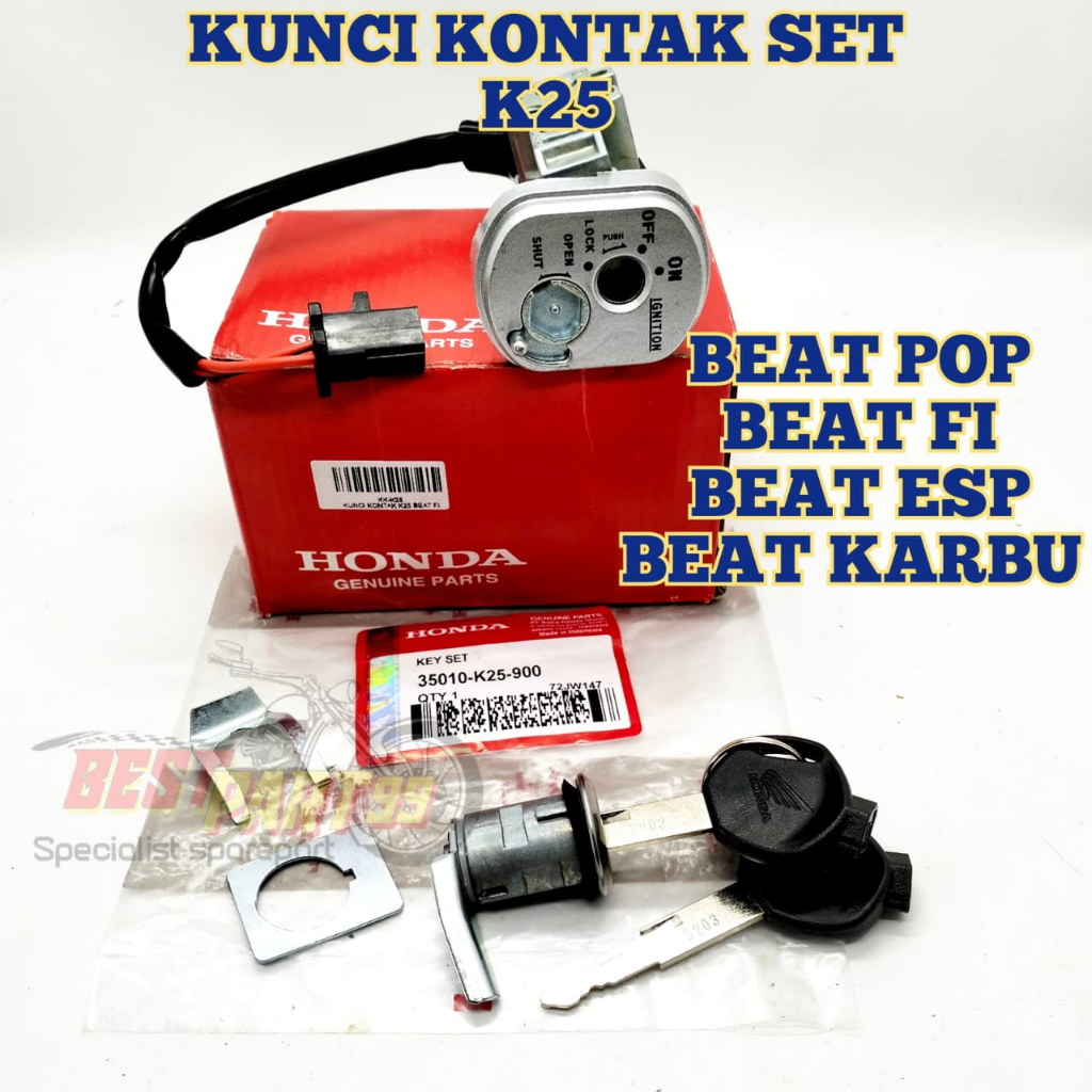 KUNCI KONTAK SET HONDA BEAT FI BEAT POP KARBU K25 KUALITAS ORIGINAL ORI ASLI PRESISI SET 1 SET 1SET