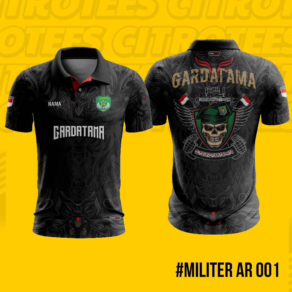 CITROTEES Kaos Jersey Militer Gardatama Full printing Free Custom