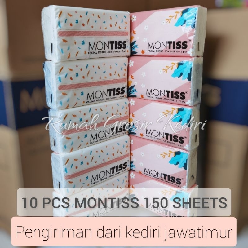 Tisu Montiss 150 Sheets 2 ply Paket Hemat 10 Pcs Tisu Termurah
