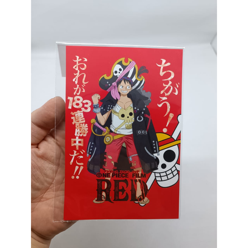 

One Piece Film Red Monkey D Luffy Postcard Japan Original Kartu Pos