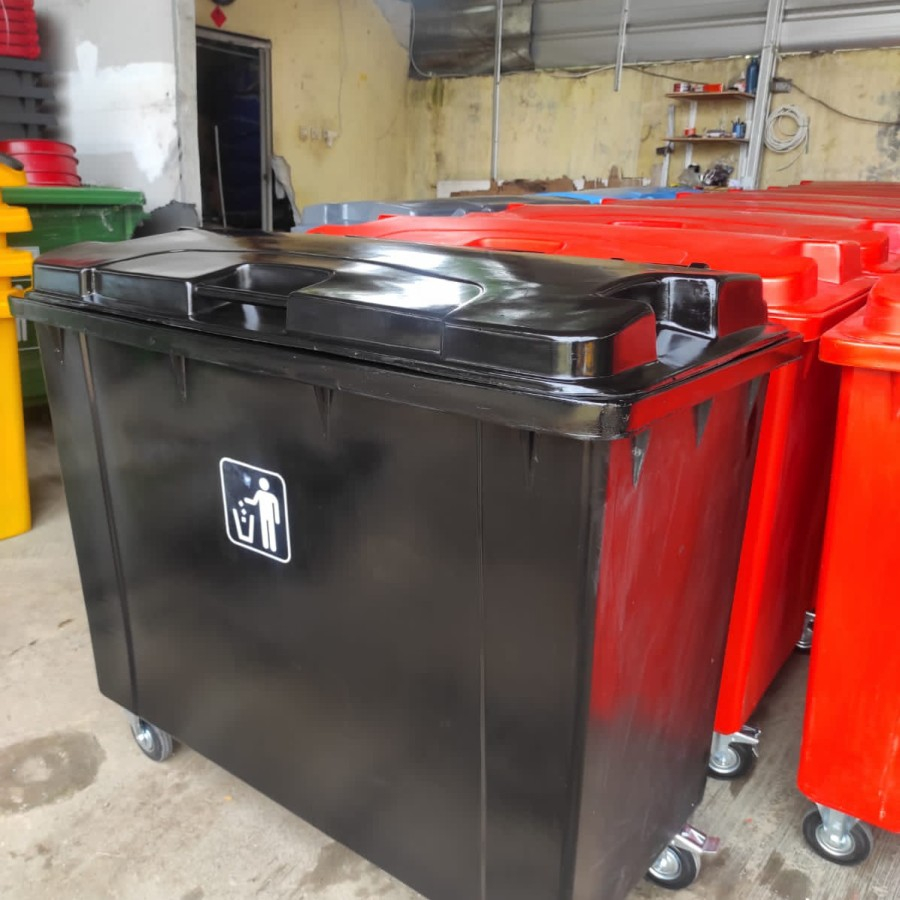 Tempat Sampah Besar/Tong Sampah Besar/Bak Sampah Besar Fiber 660 Ltr