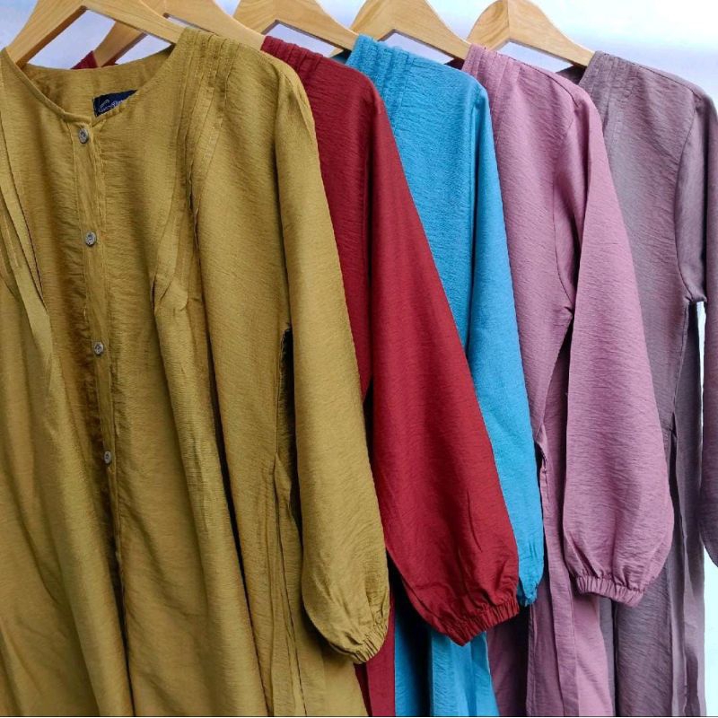 1 ZAHRA TUNIK POLO LINEN WANITA
