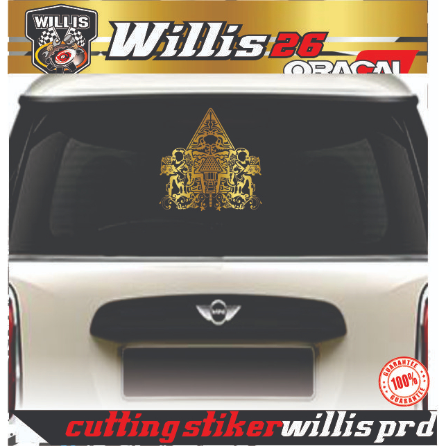 Cutting Stiker Gunungan Wayang Gatot Kaca Untuk Kaca Mobil Laptop visor motor nmax pcx dll