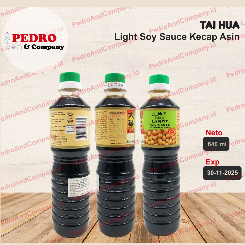 

Tai hua light soy sauce 640 ml - reduce salt kecap asin kurang garam