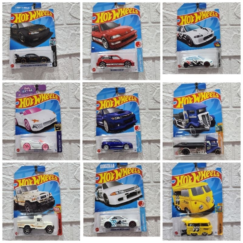 HOTWHEELS LB SUPER SILHOUETTE NISSAN/HONDA CIVI/NISSAN SKYLINE/KOOL KOMBI/SUBARU WRX
