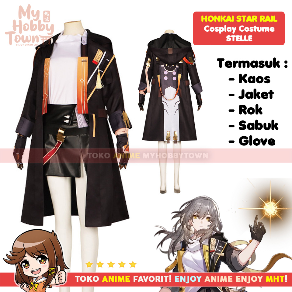 Kostum Cosplay Anime Game Honkai Star Rail Stelle Trailblazer