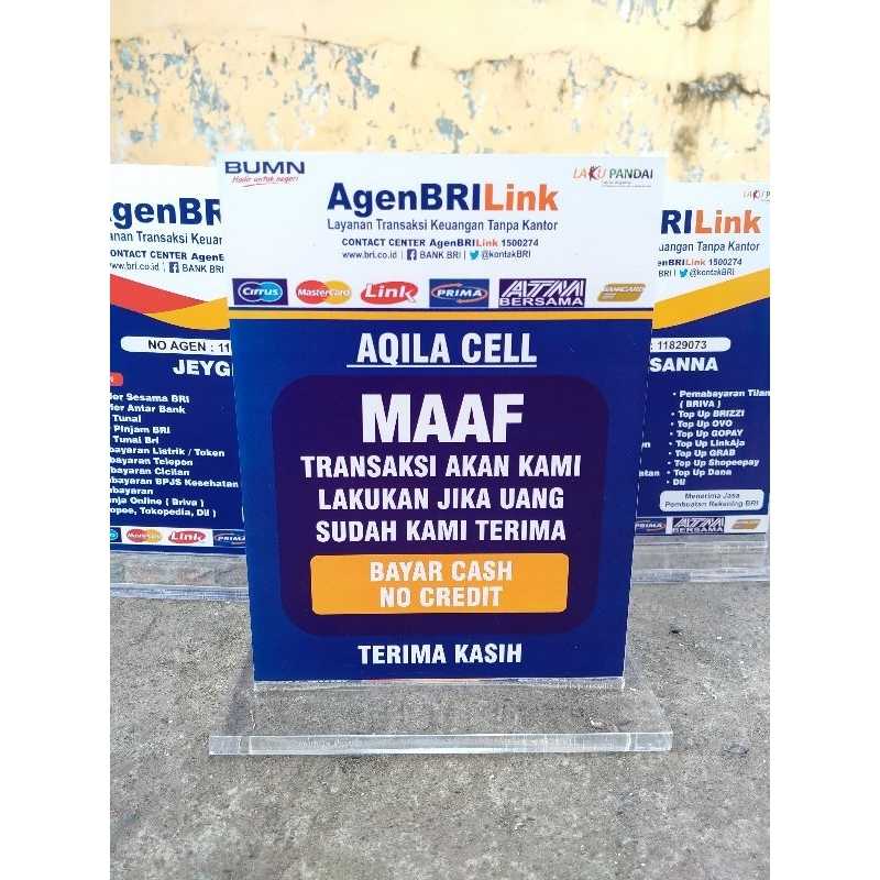 

PAPAN AGEN BRI AGEN BRILINK 15X20 AKRILIK