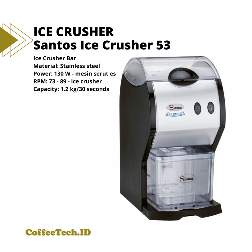 PREPARATION LINE SANTOS ICE CRUSHER 53 // MESIN ES SERUT OTOMATIS