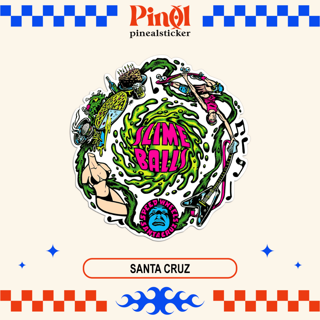 

Sticker/Stiker Skate "SANTA CRUZ 1" Bootleg
