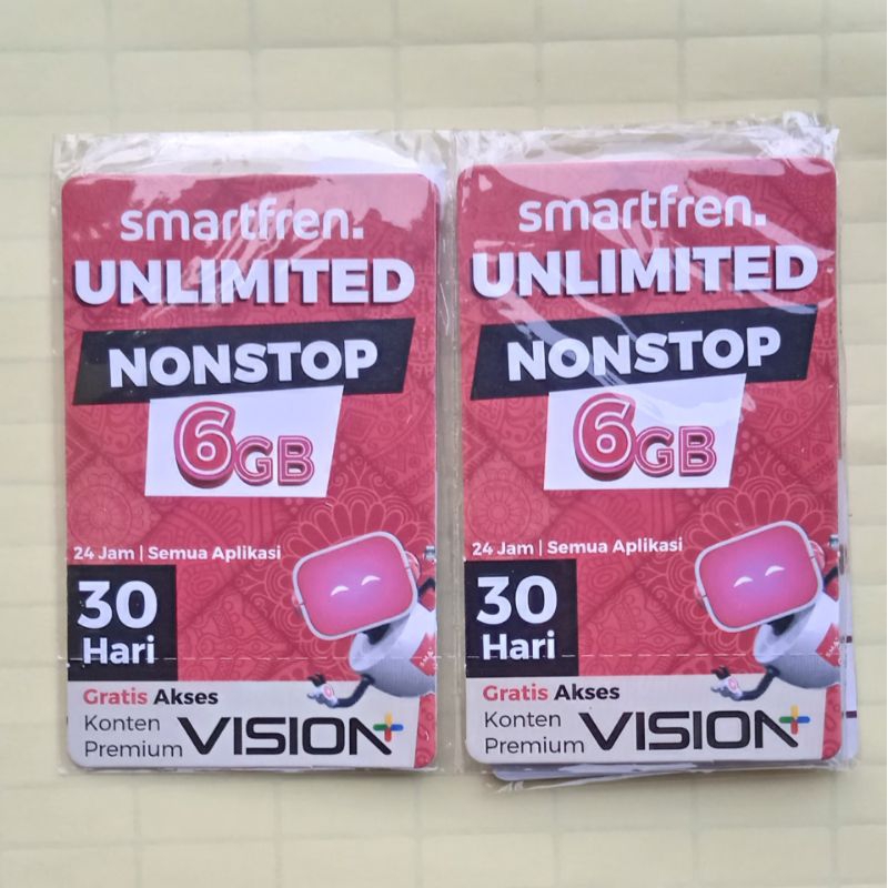 Smartfren Voucher Data UNLIMITED NONSTOP 6GB 30 hari murah