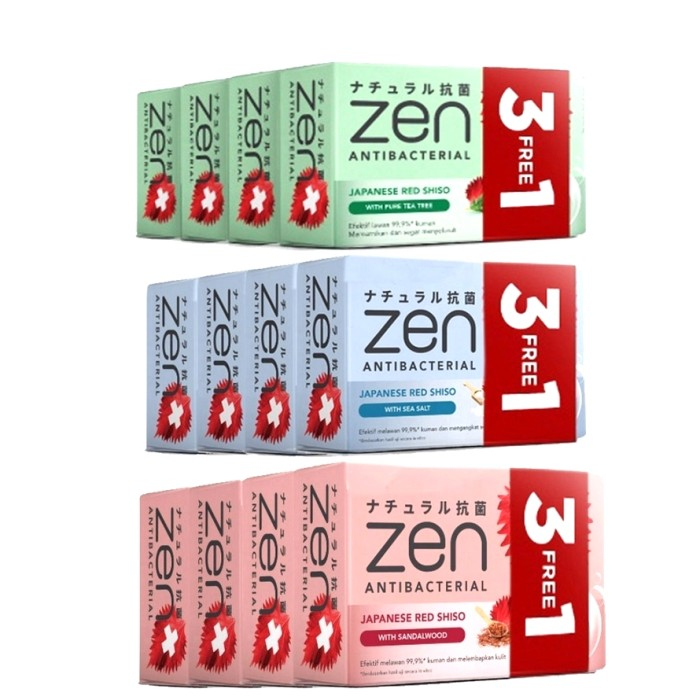 Sabun Zen Batang 80g/16g x 4pc