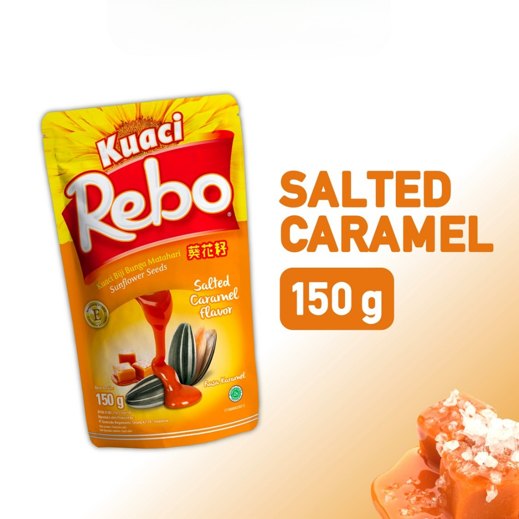 

Rebo Kuaci Rasa Caramel 150 gr - Cemilan Biji Bunga Matahari