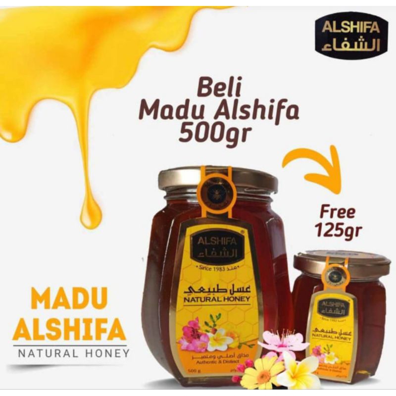 

Madu Al shifa 500gr Free 125 gram kemasan botol kaca
