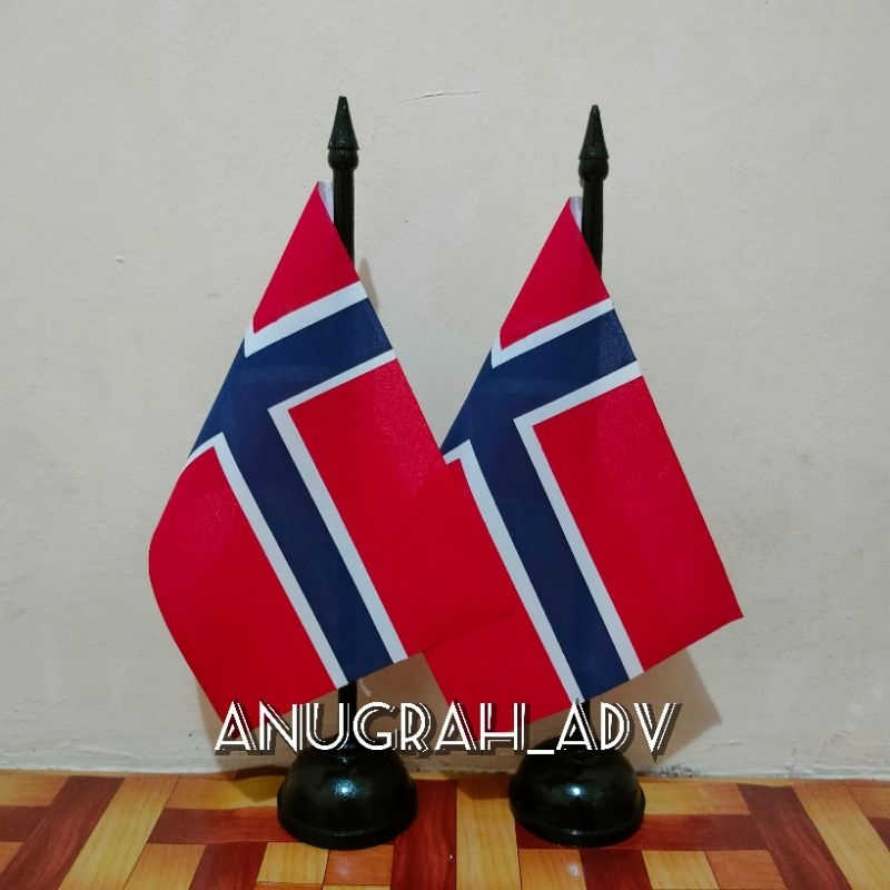 

tiang kayu bendera meja NORWEGIA