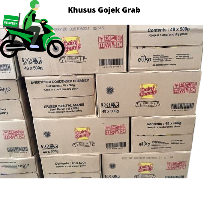 

Dairy Champ 480gr 1 KARTON isi 48 Kaleng Susu Krimer kental manis