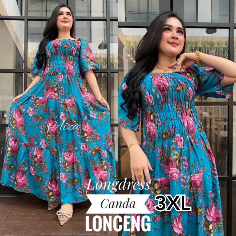 Longdress Canda Lonceng Mawar Berdusta Jumbo Ukuran 3XL