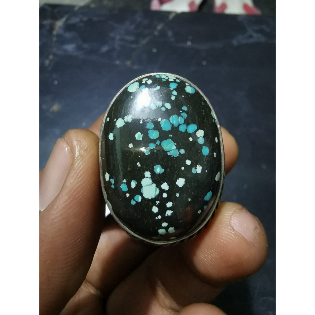Batu Cincin Akik Natural Turqouise Pirus Hubei Sinjiang