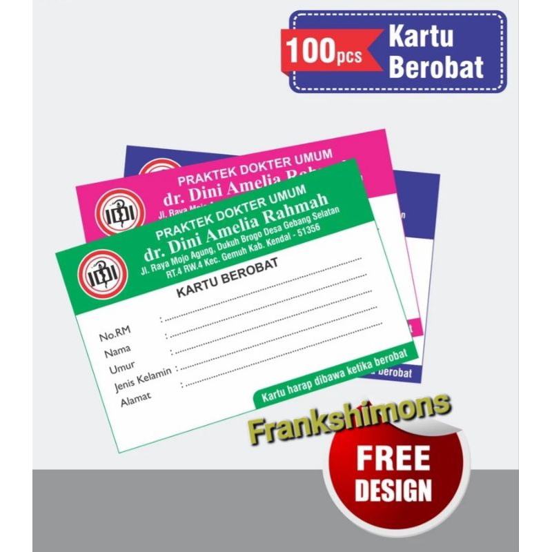 

KARTU BEROBAT / KARTU PASIEN / KARTU KUNJUNGAN PASIEN