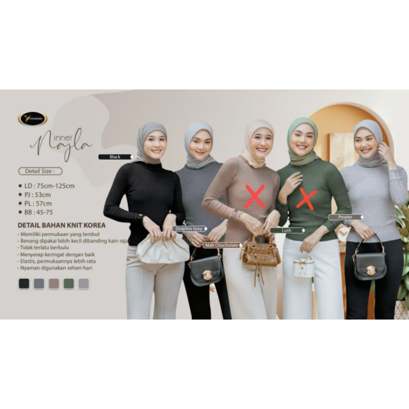 Manset Lengan Panjang / Najla Inner Yessana / Inner Lengan Panjang / Manset Gamis Lengan Panjang / M