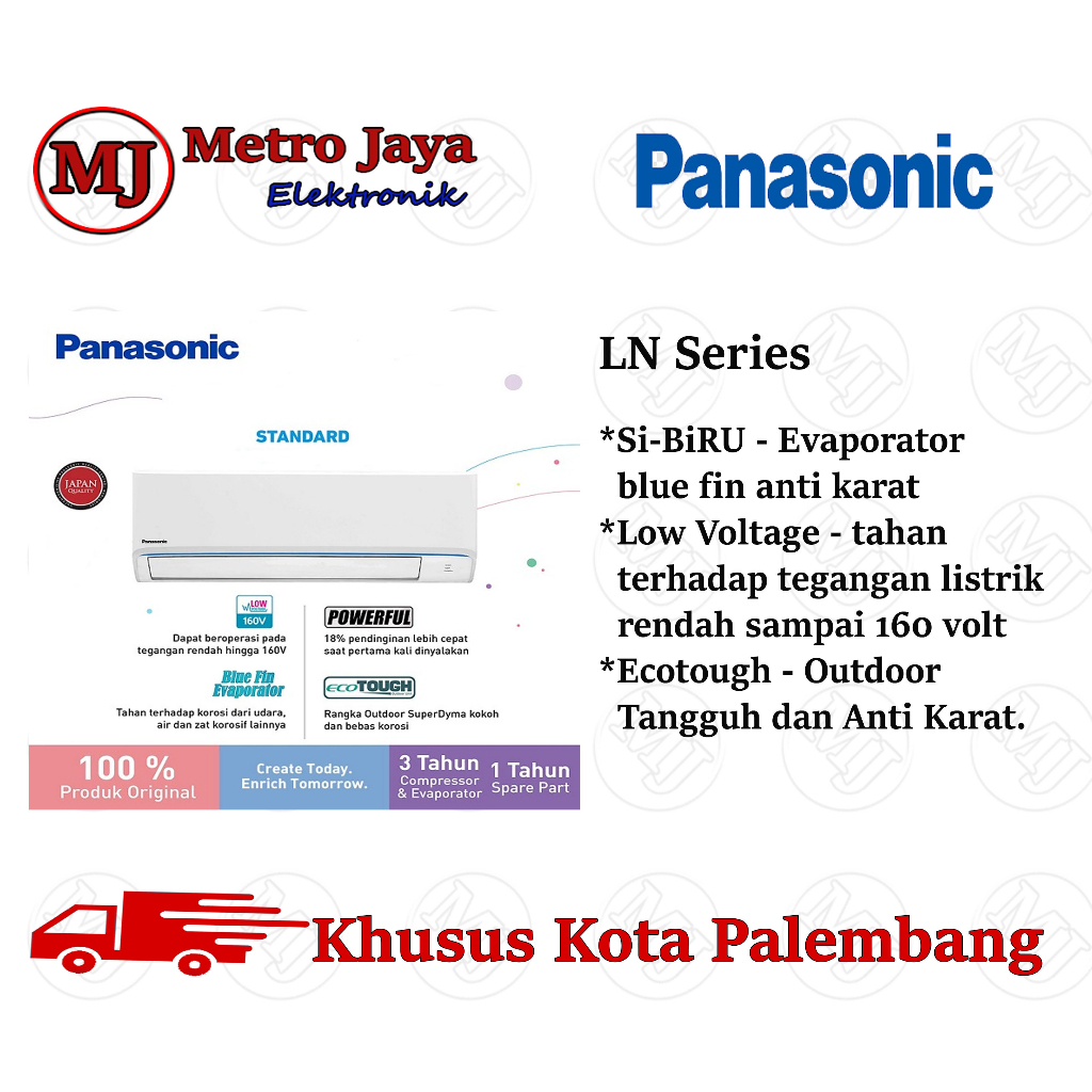 AC Panasonic Si Biru 1/2 Pk - 1 PK CS LN WKJ Standard Low Voltage