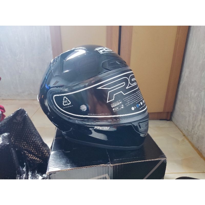 RSV FFC21 solid black glossy extra visor purple iridium