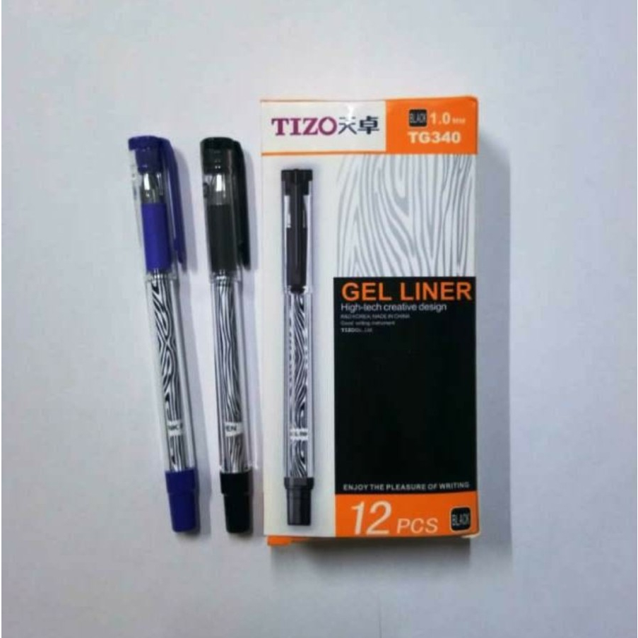 

Pulpen TIZO TG-340 1.0 mm / Pulpen Gel Tizo Hitam - Biru