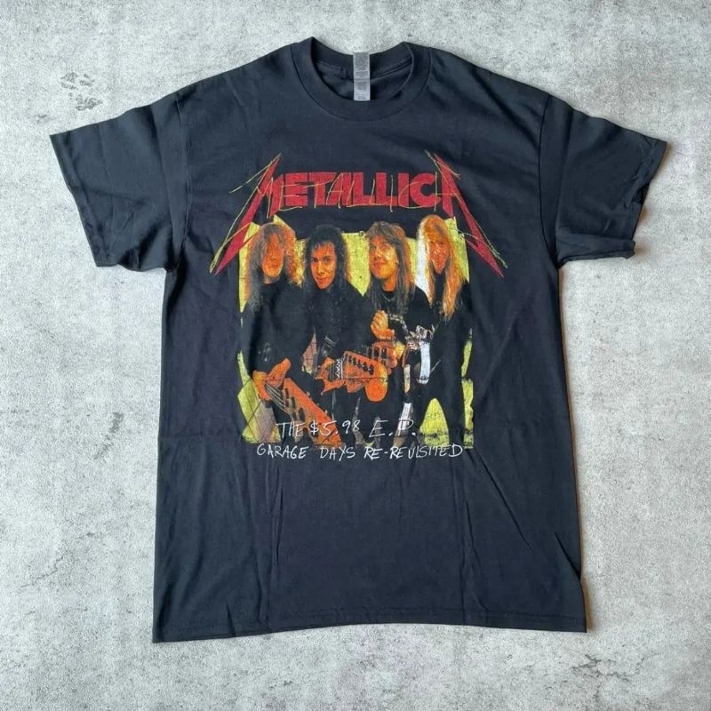 Kaos Band Metallica Garage Photo Yellow Official Merchandise
