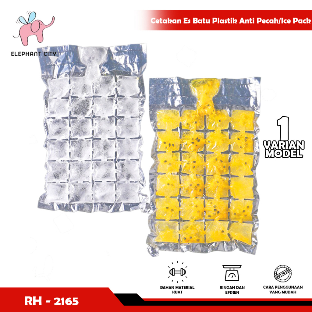 

CUCI GUDANG Tempat Es Batu Portable 1 Pack isi 10 / Cetakan Ice Pack Transparan - ELEPHANT_CITY