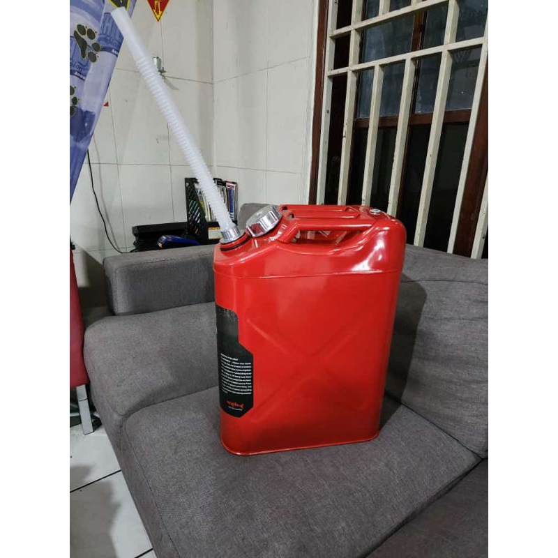 JERIGEN SHARK BAHAN BESI 10-20L DAN CORONG  OFFROAD