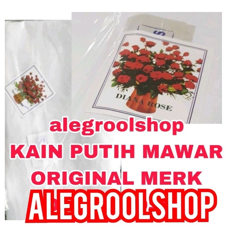 TERMURAH DI SHOPEE.. Grosir Kain kafan putih mori cap MAWAR kain kafan mawar