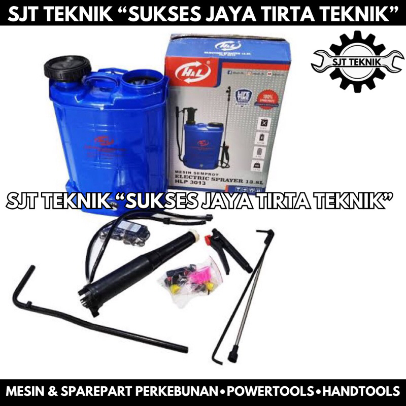 Tangki semprot sprayer elektrik pertanian 13.8 liter hl h&l 2 fungsi elektrik aki knapsack high pres
