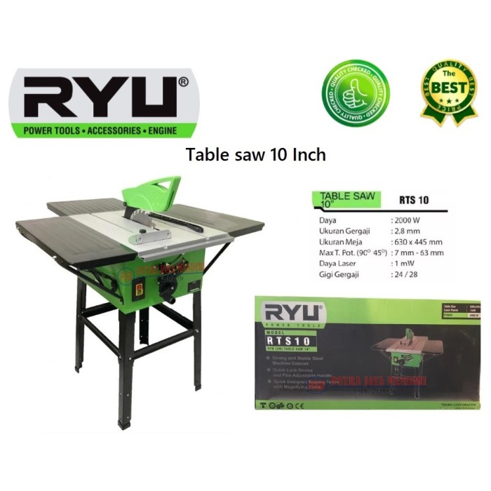 RYU Table Saw 10 inch Heavy Duty / Mesin Gergaji Meja Potong