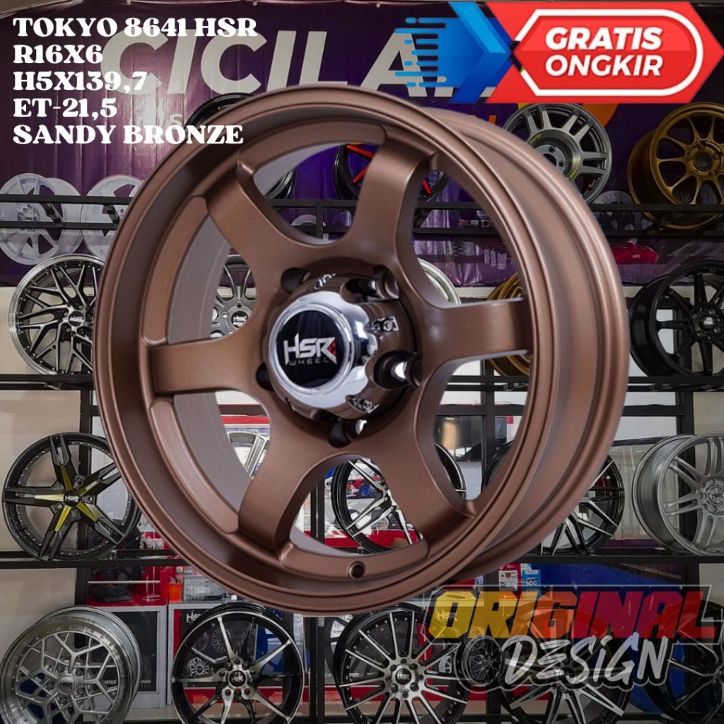 Velg Mobil Ring 16 TE37 HSR TOKYO R16 Untuk Escudo , Jimny , Vitara , XL7