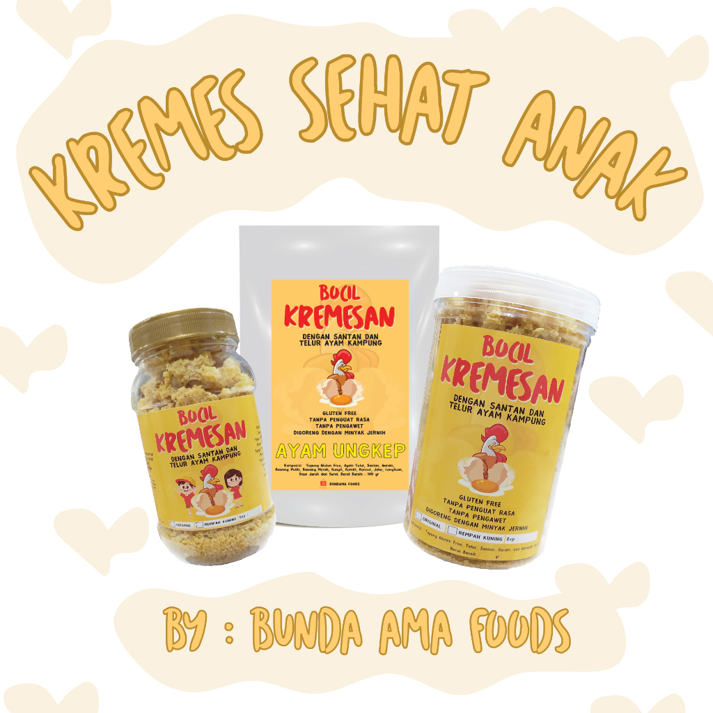 

Kremesan Anak Premium Santan Telur Ayam Kampung