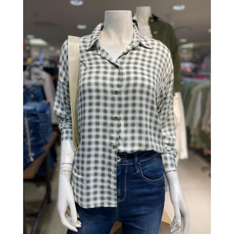 kemeja wanita logo jeans original new arrival