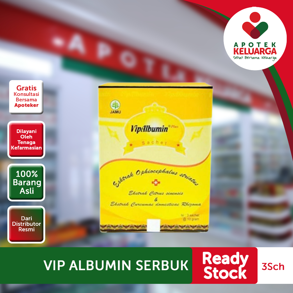 Vipalbumin Plus 3 Sachet/Serbuk Ekstrak Ikan Gabus