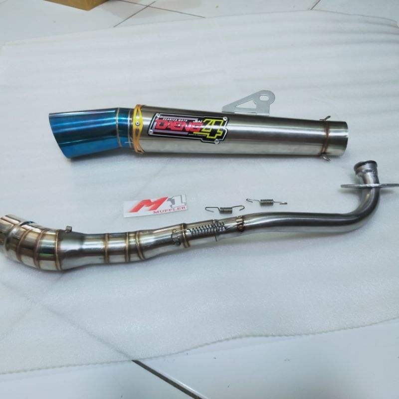 Knalpot Racing DAENG4 Supra Grand Vega Jupiter Blade Smash Shogun Karisma Revo