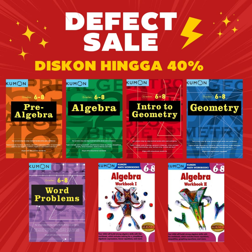 KUMON Workbooks Middle School DEFECT