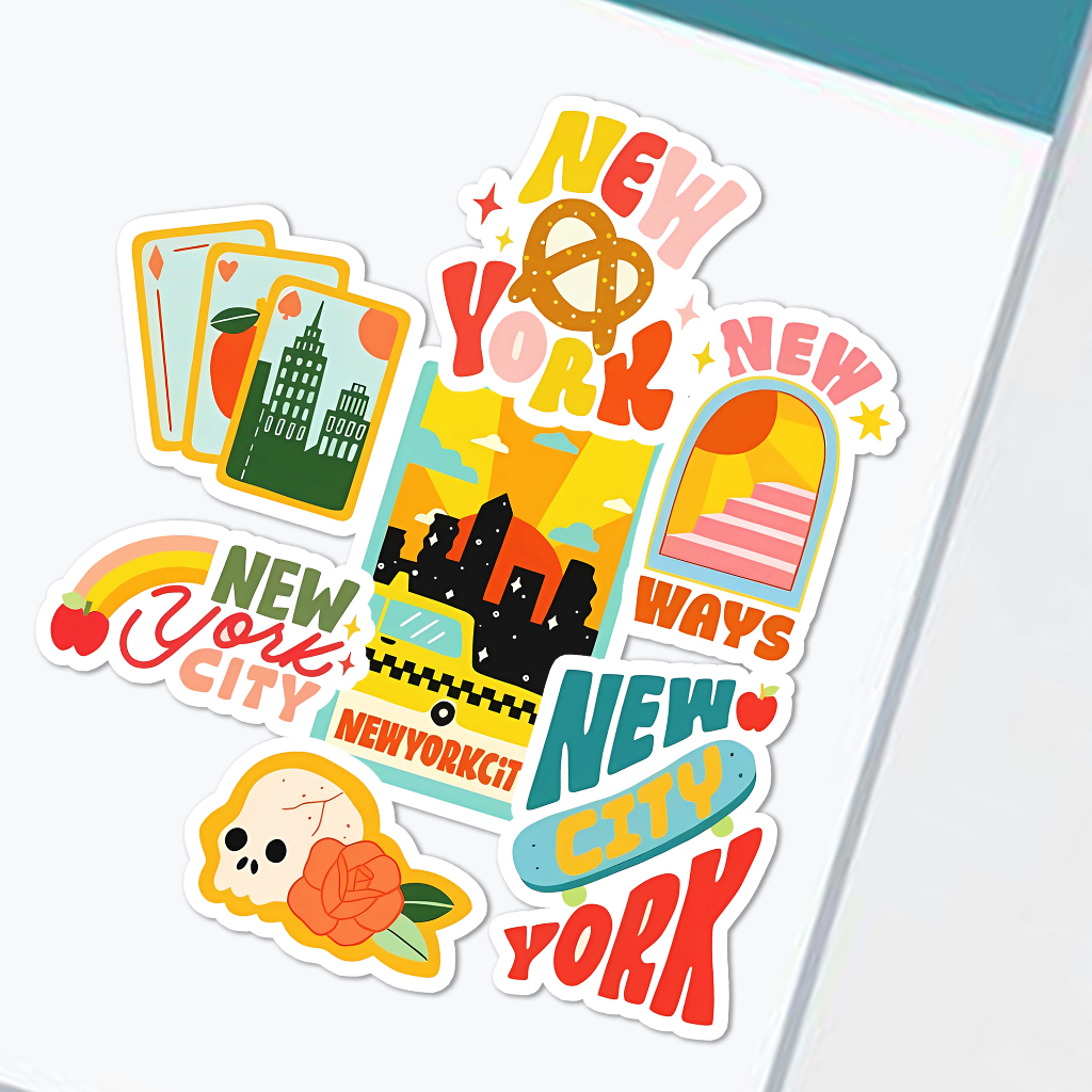 

Sticker New York Aesthetic Stiker Waterproof (7pcs)