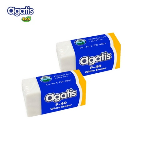 

AGATIS PENGHAPUS PUTIH P-40 Per1pcs / ERASER P-40 / Setip