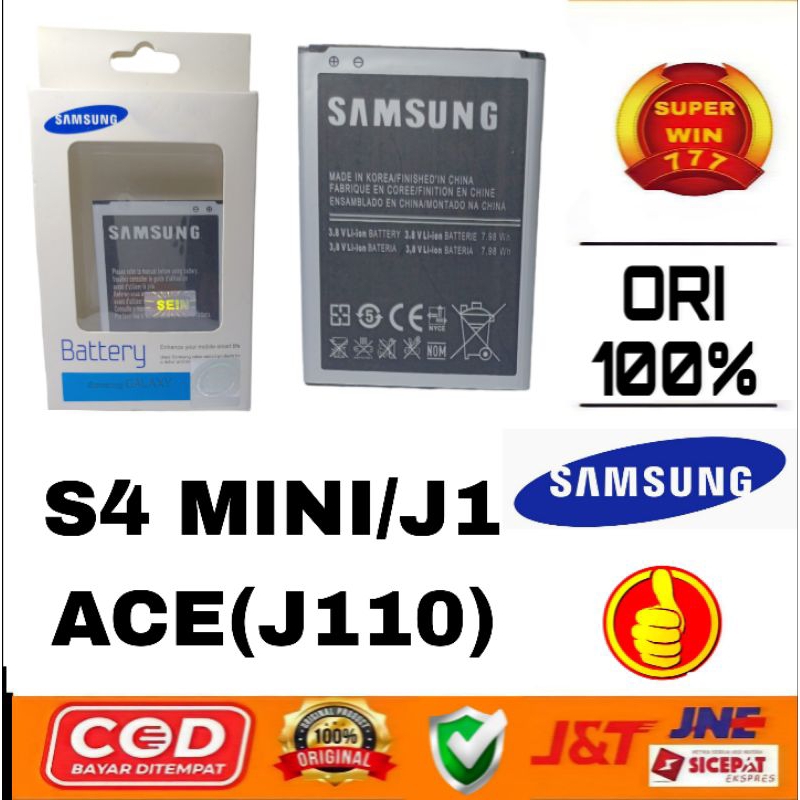 BATERAI ORI 100% SAMSUNG J1 ACE/S4 MINI