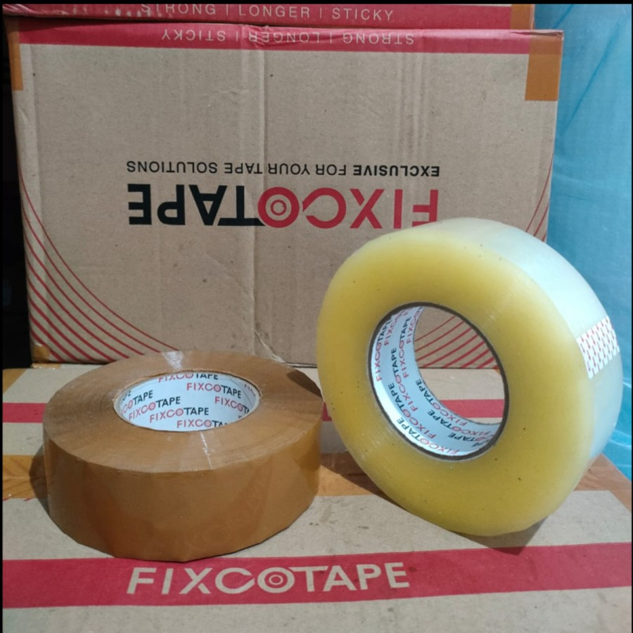 

Lakban Jumbo Bening - Cokelat 45 mm x 300 Meter Full FixcoTape /Satuan