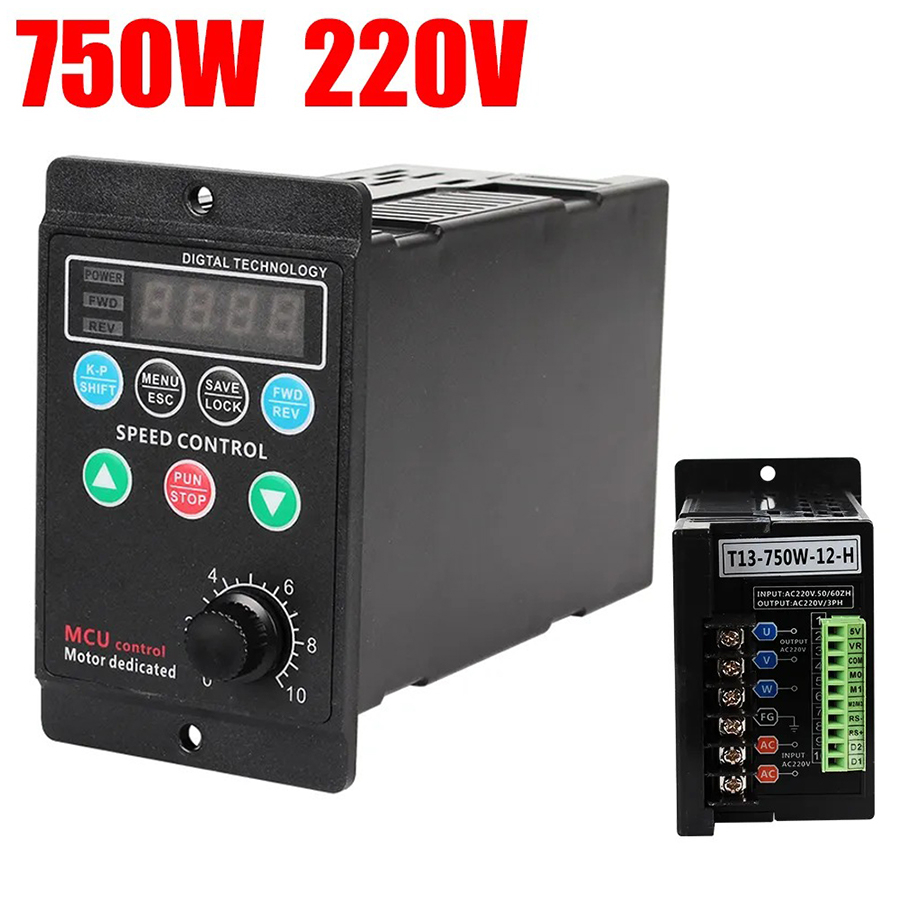 Motor Driver Frequency Converter VFD Input 1 Phase Output 3 Phase 220V 750W